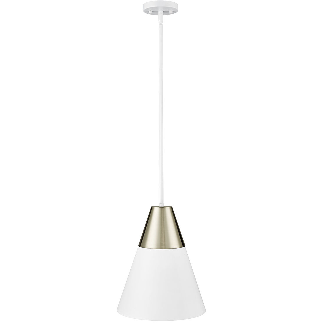 Annos 1 Light 12 inch Matte White/Modern Gold Indoor Pendant Ceiling Light